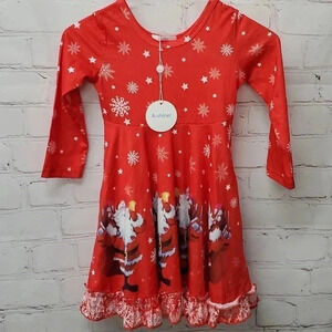 Arshiner Girls Dress Long Sleeve A Line Twirly Skater Loose Christmas Dress